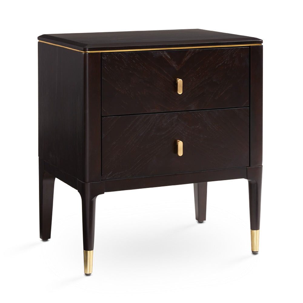 gold knobs bedside table