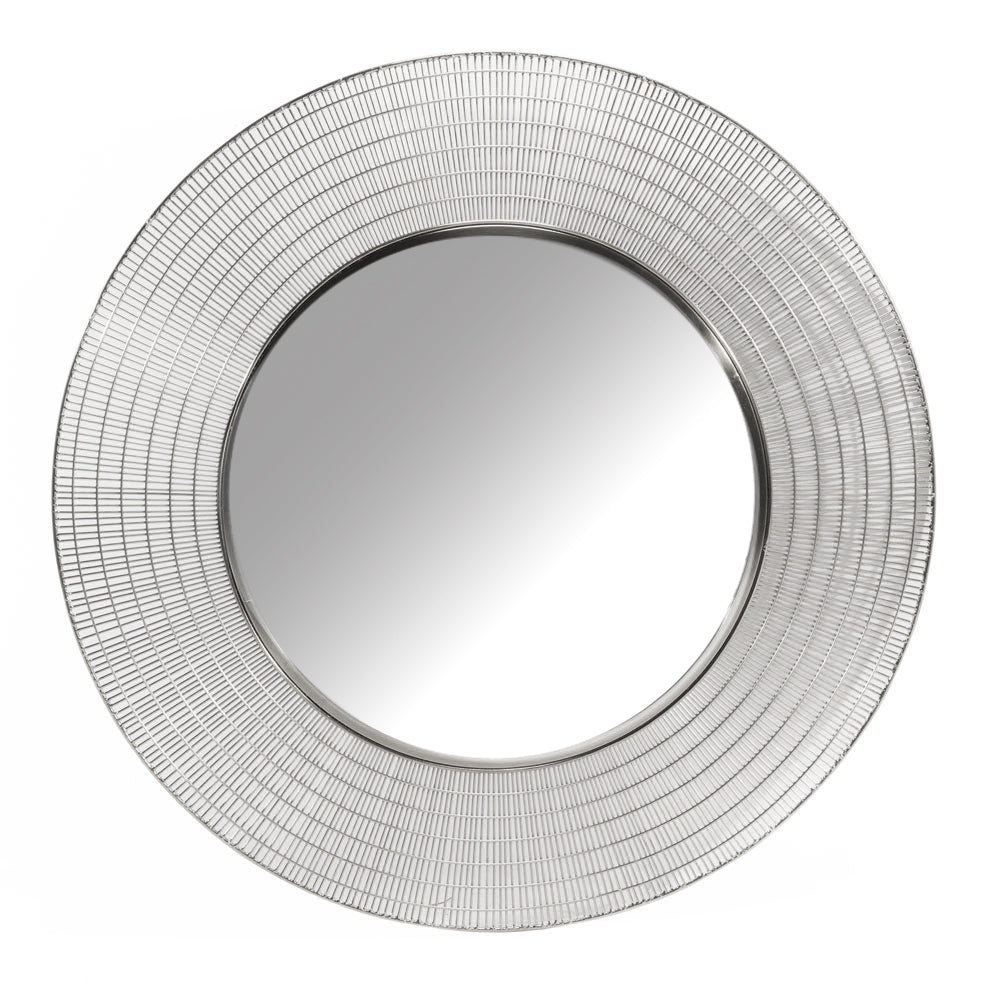 silver wall mirror