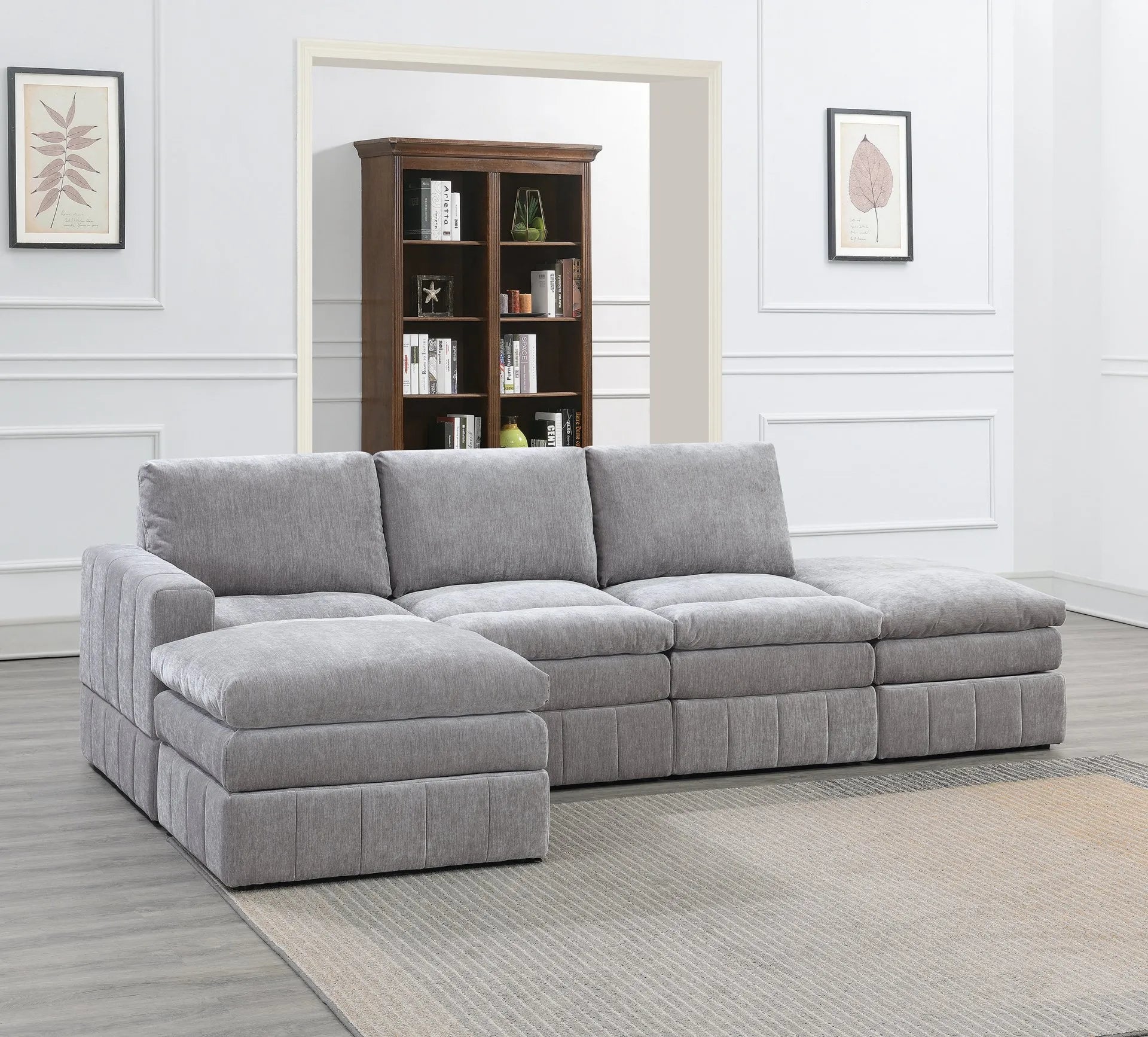 grey fabric sofa sectional