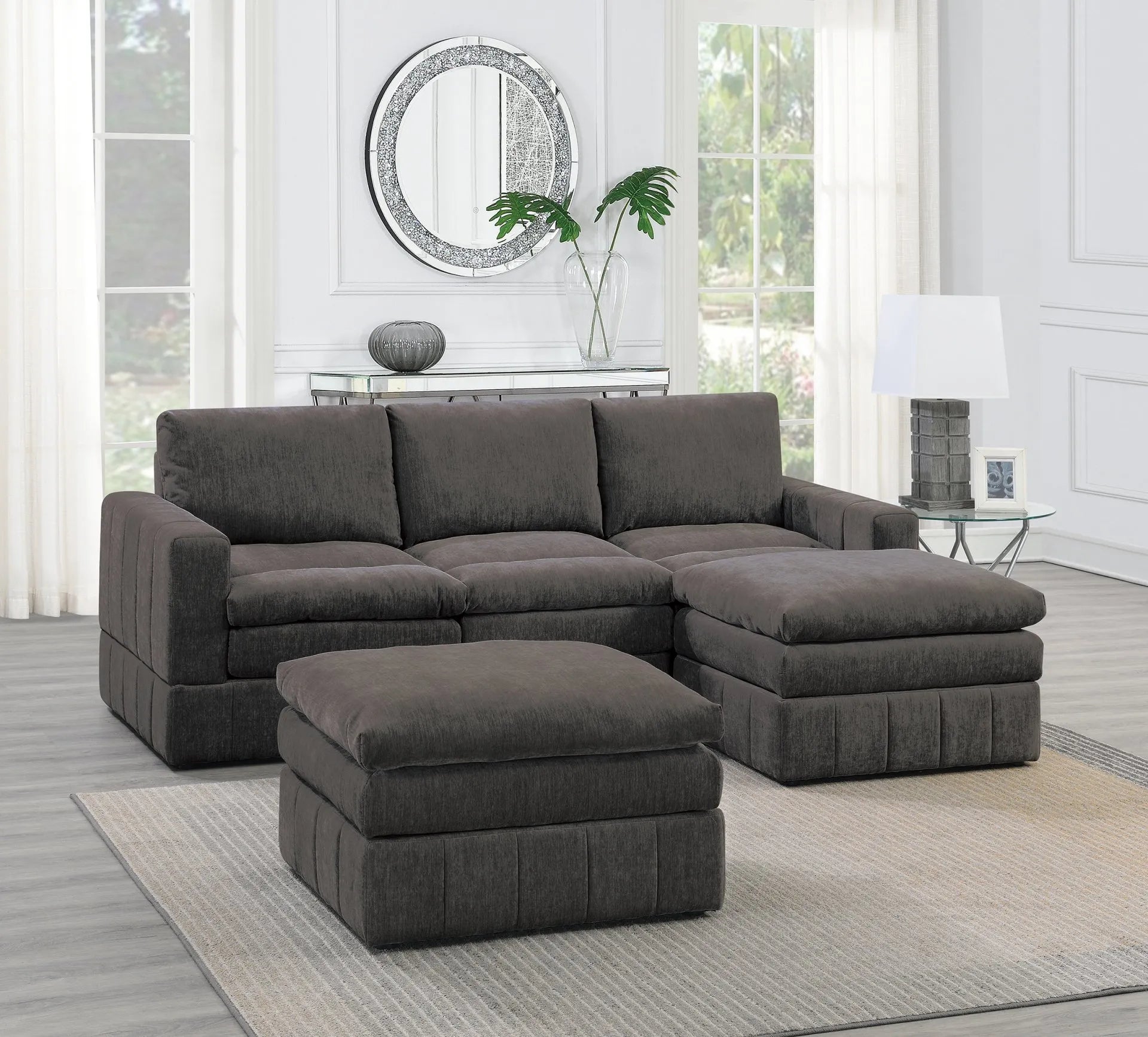 mink fabric sofa sectional