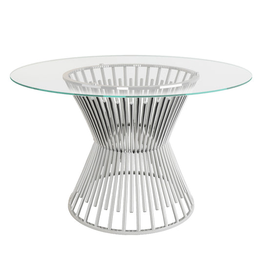steel dining table