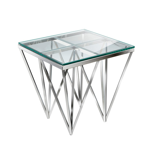 glass side table