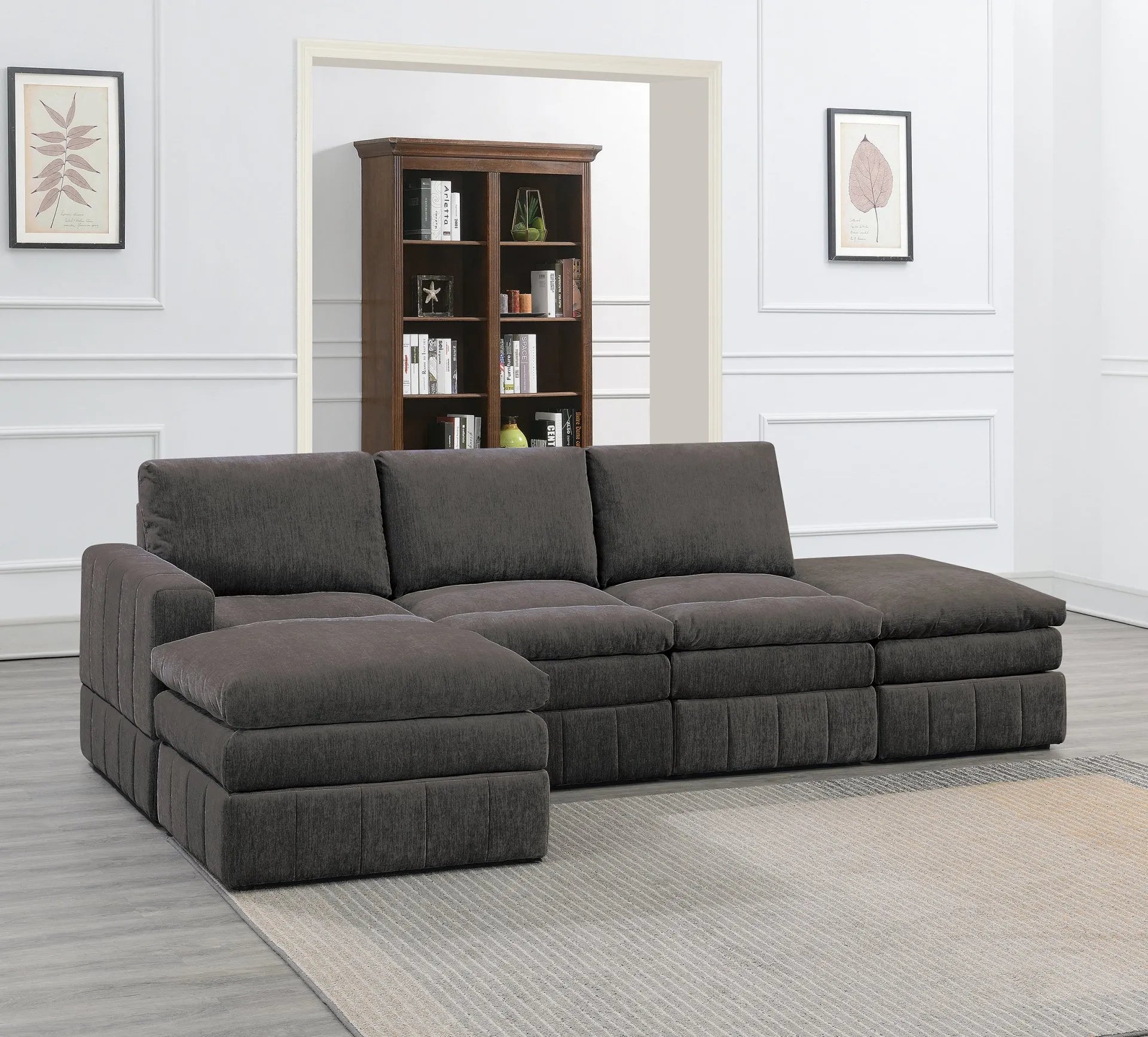 mink fabric sofa sectional