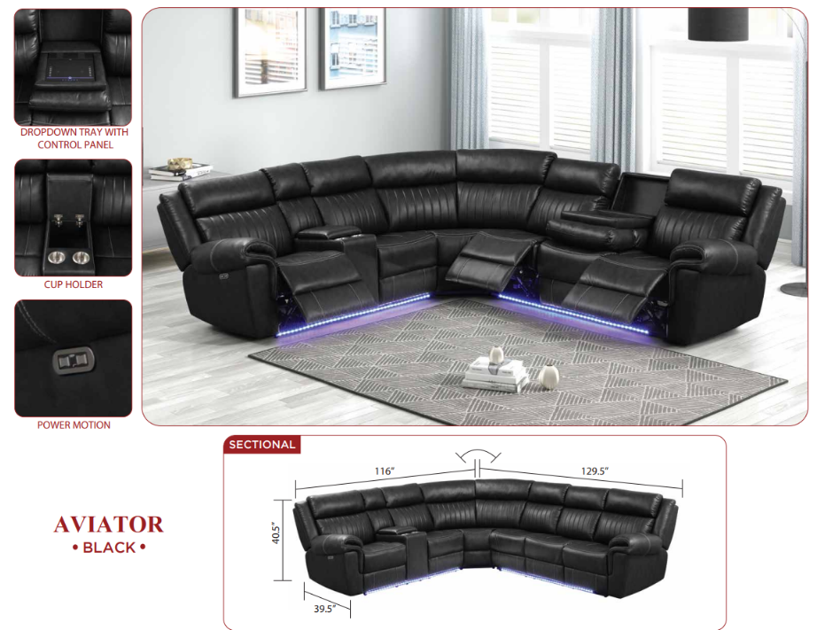 luxury recliner sectional
