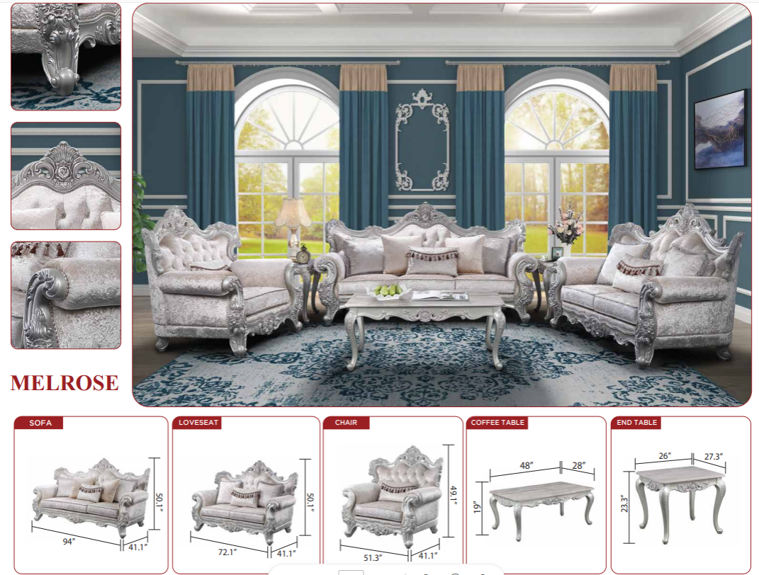 silver premium sofa set