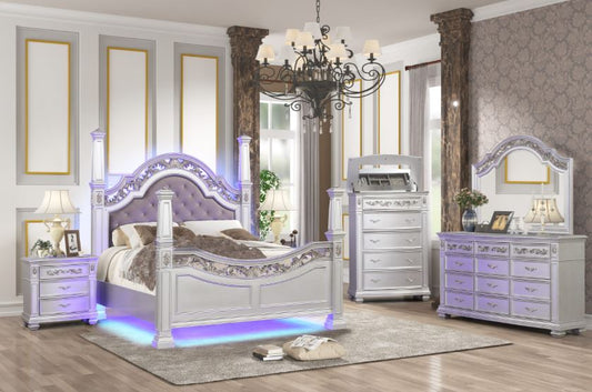 silver bedroom set