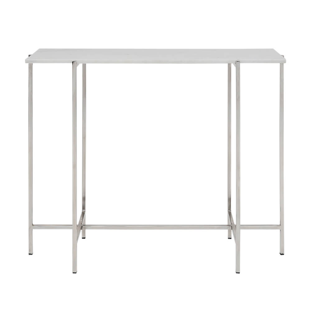 silver console table