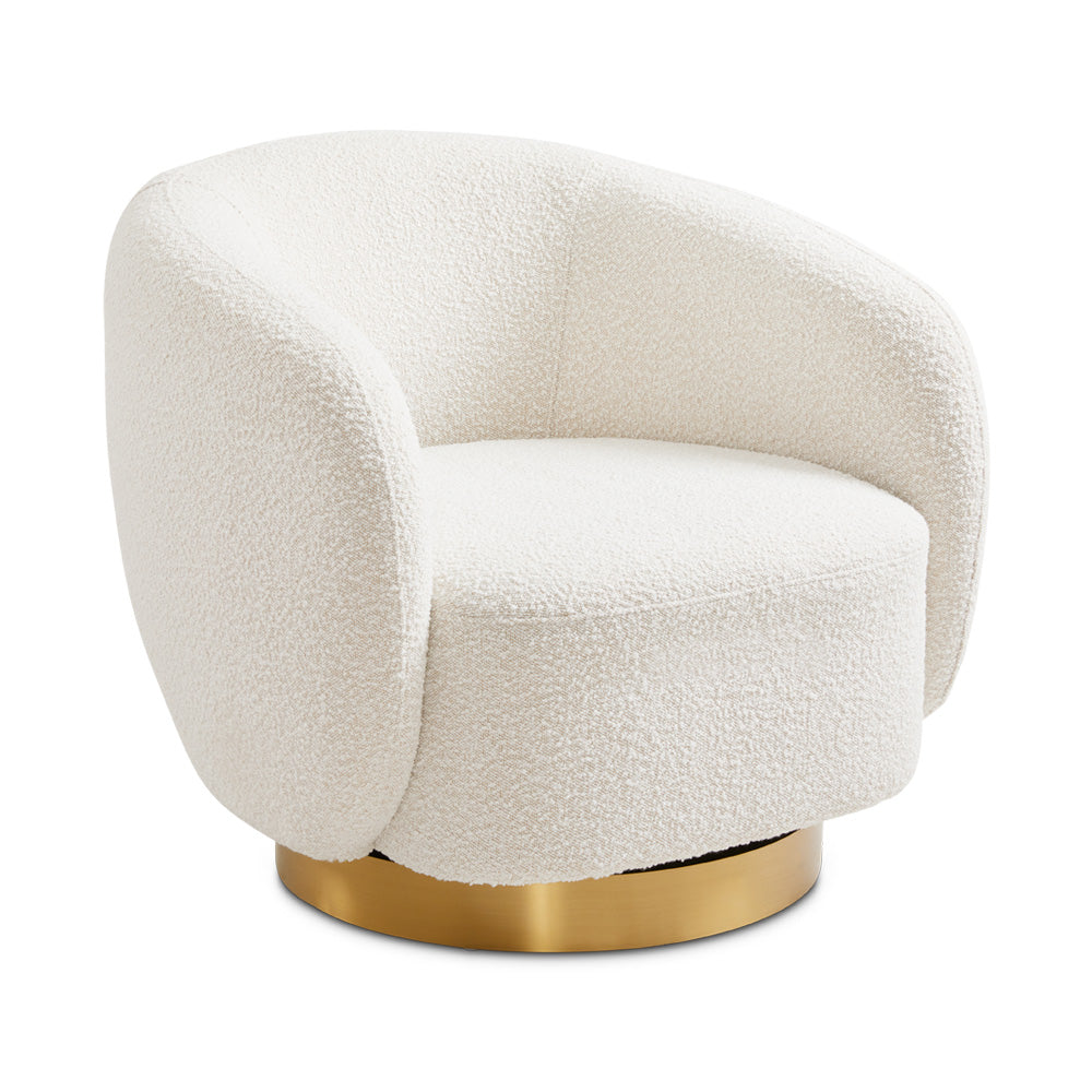 ivory fabric accent chair