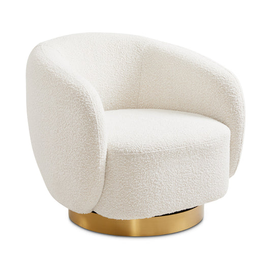 ivory fabric accent chair