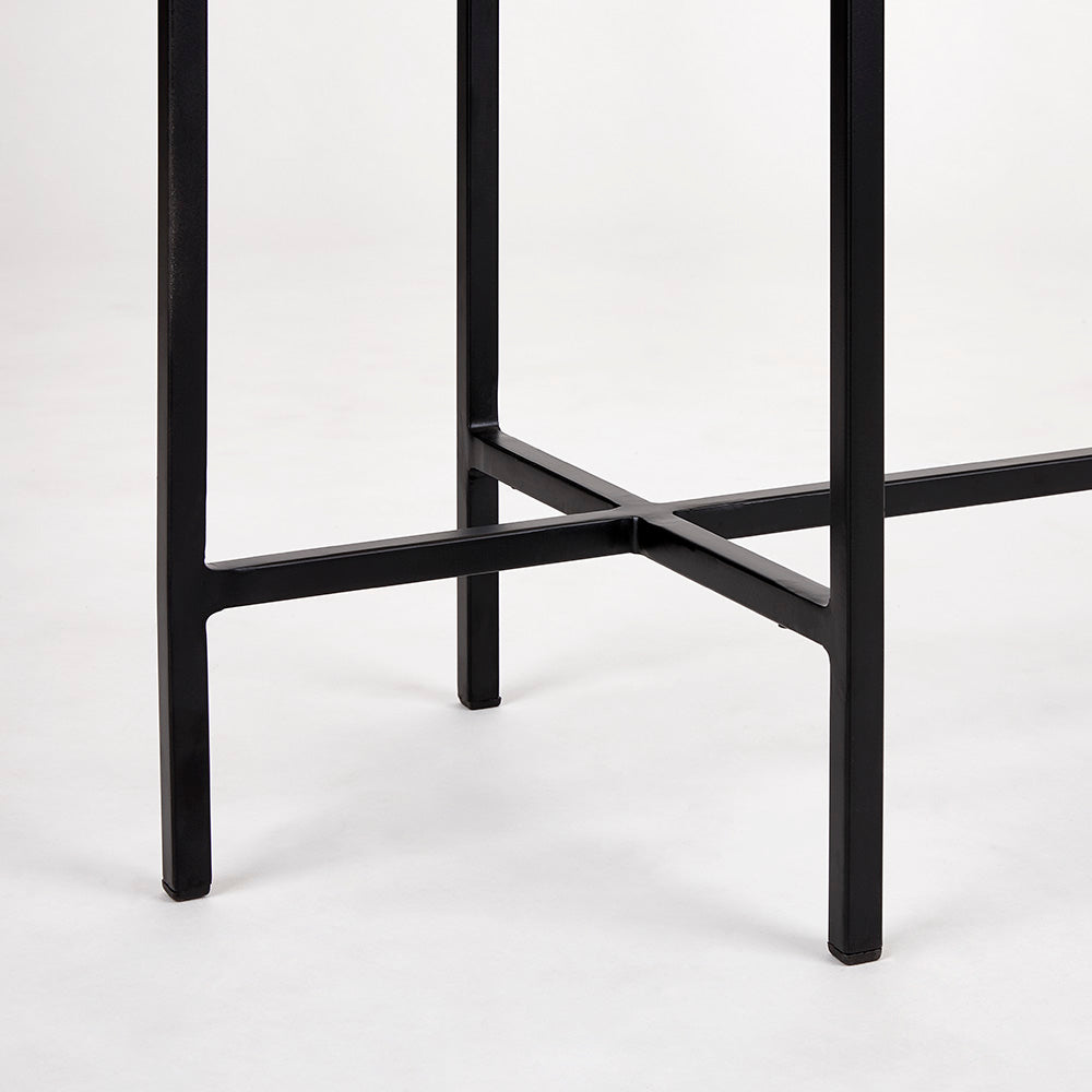 black console table