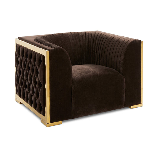 gold fabric accent chair