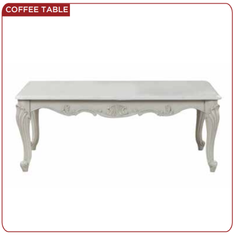 white wood coffee table