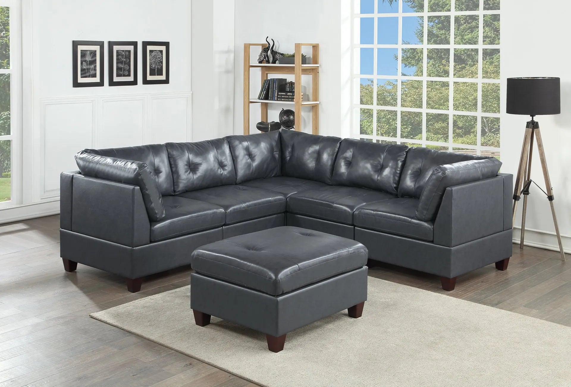 grey leather sofa sectional