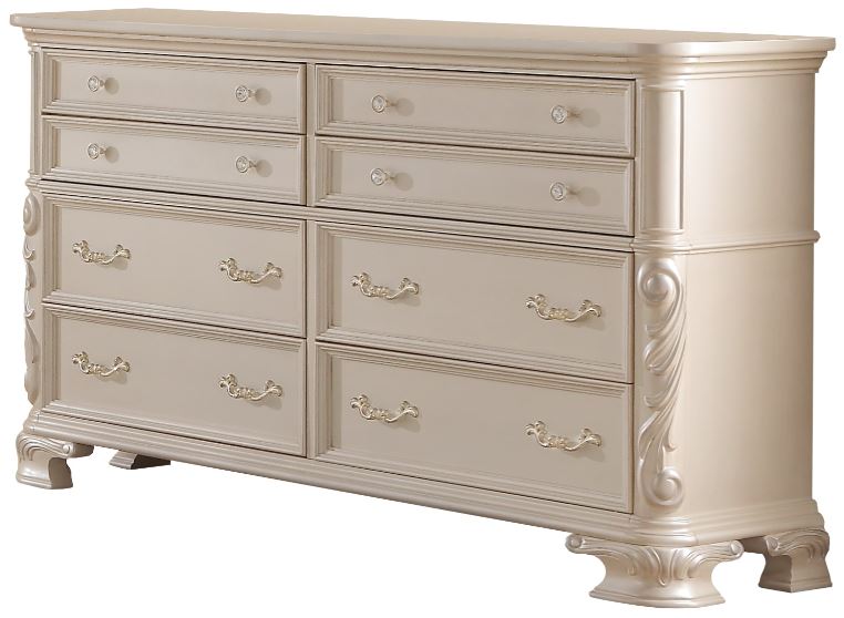 pearl white dresser