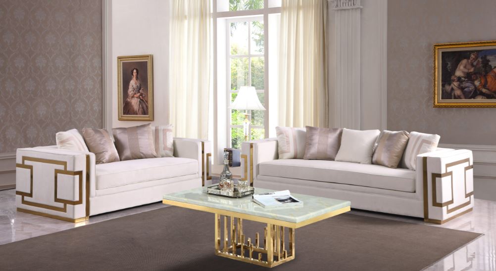 cream sofa set