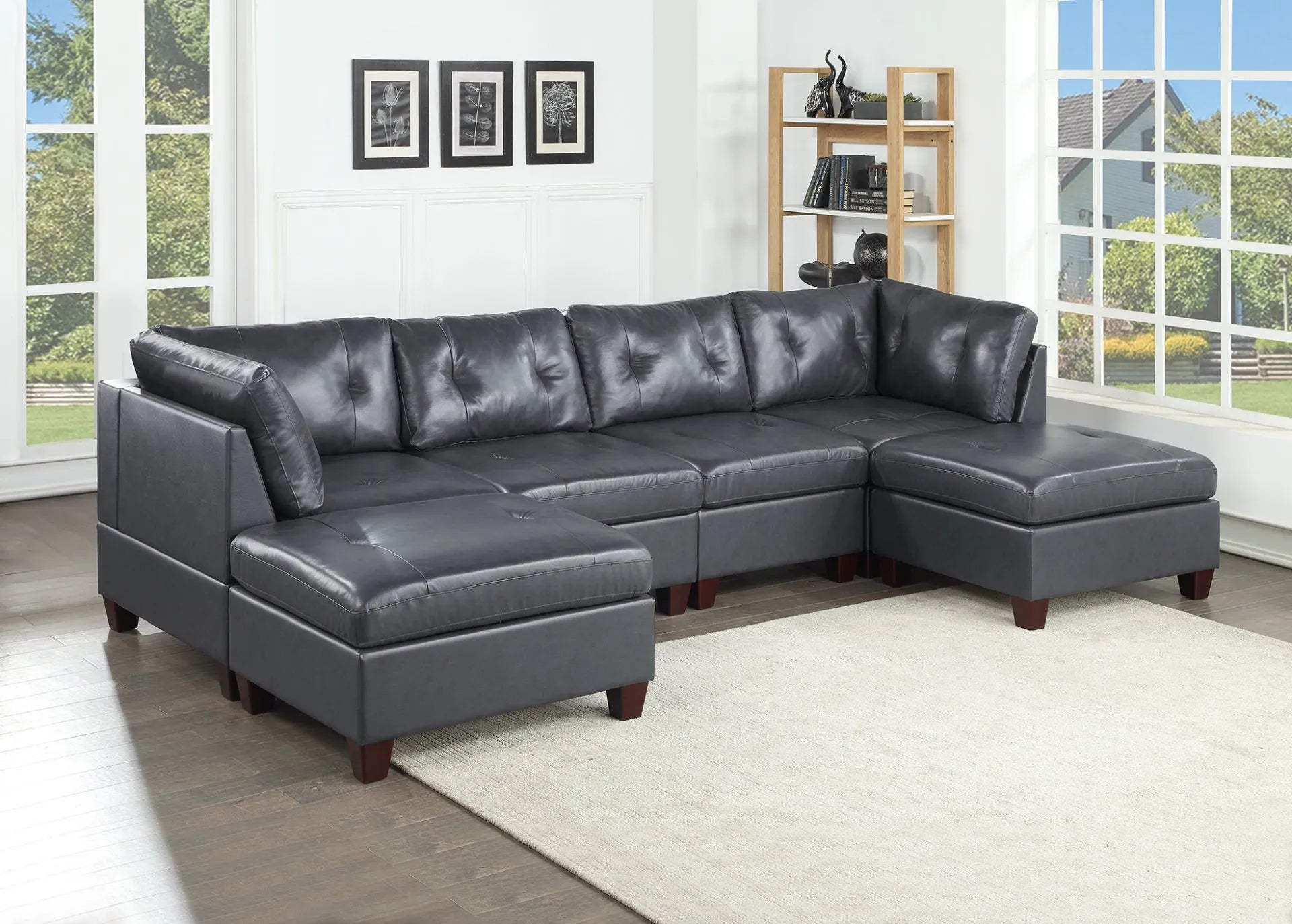 grey leather sofa sectional