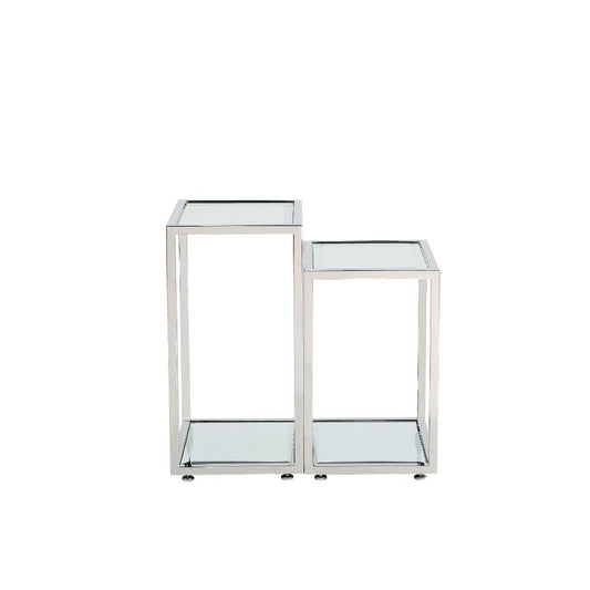 glass side table