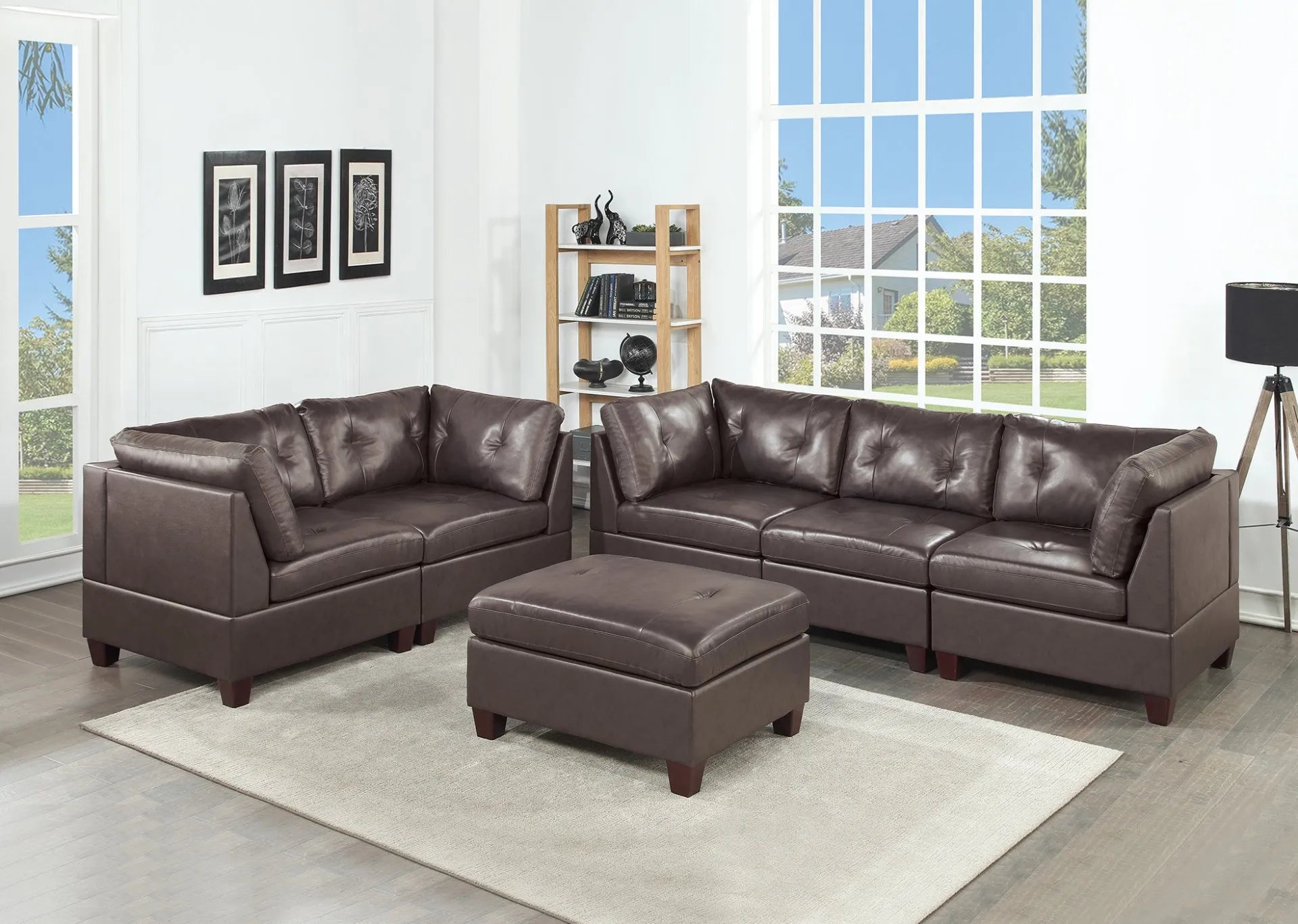 dark coffee fabric sofa set