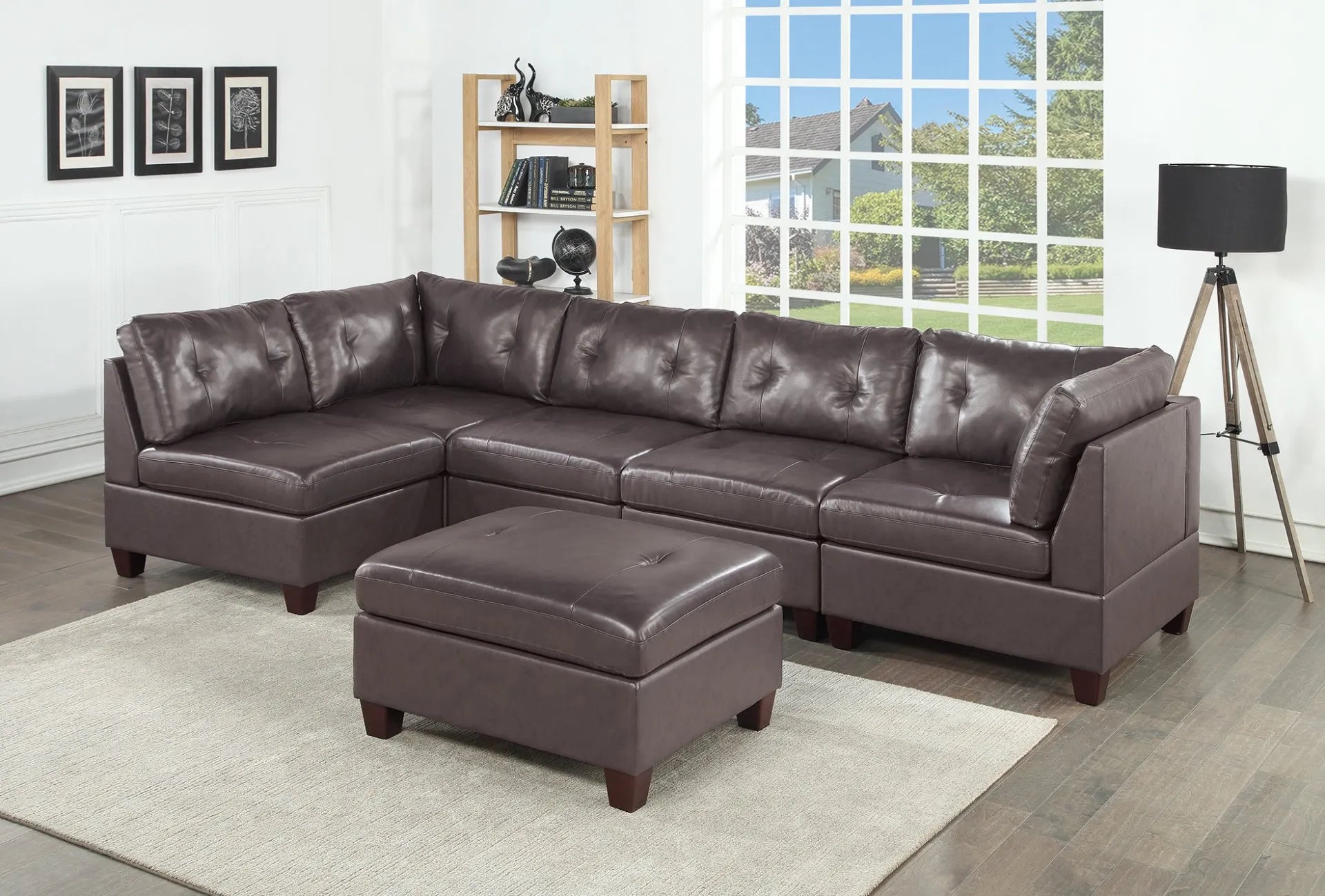 dark coffee leather sofa sectional