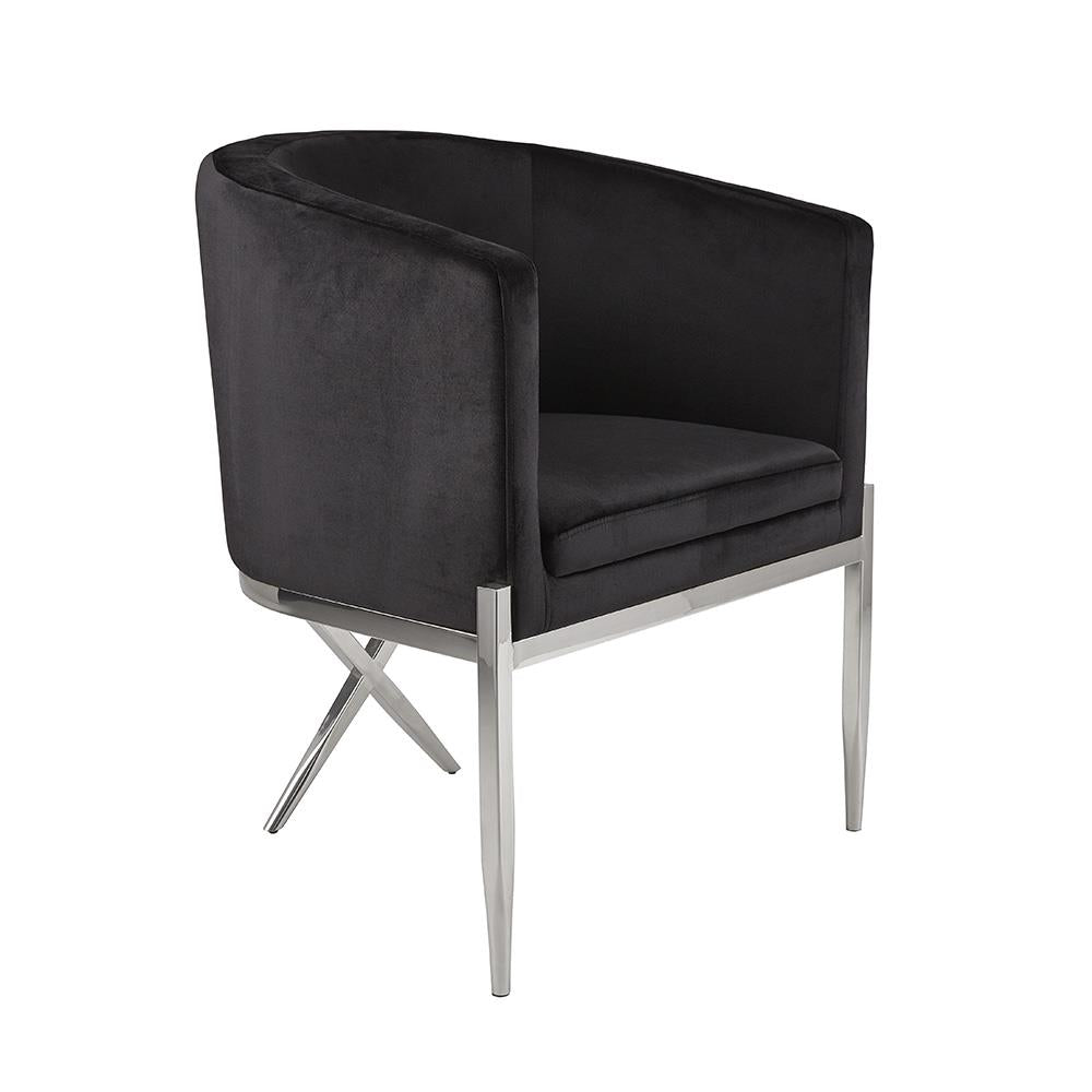 black velvet accent chair