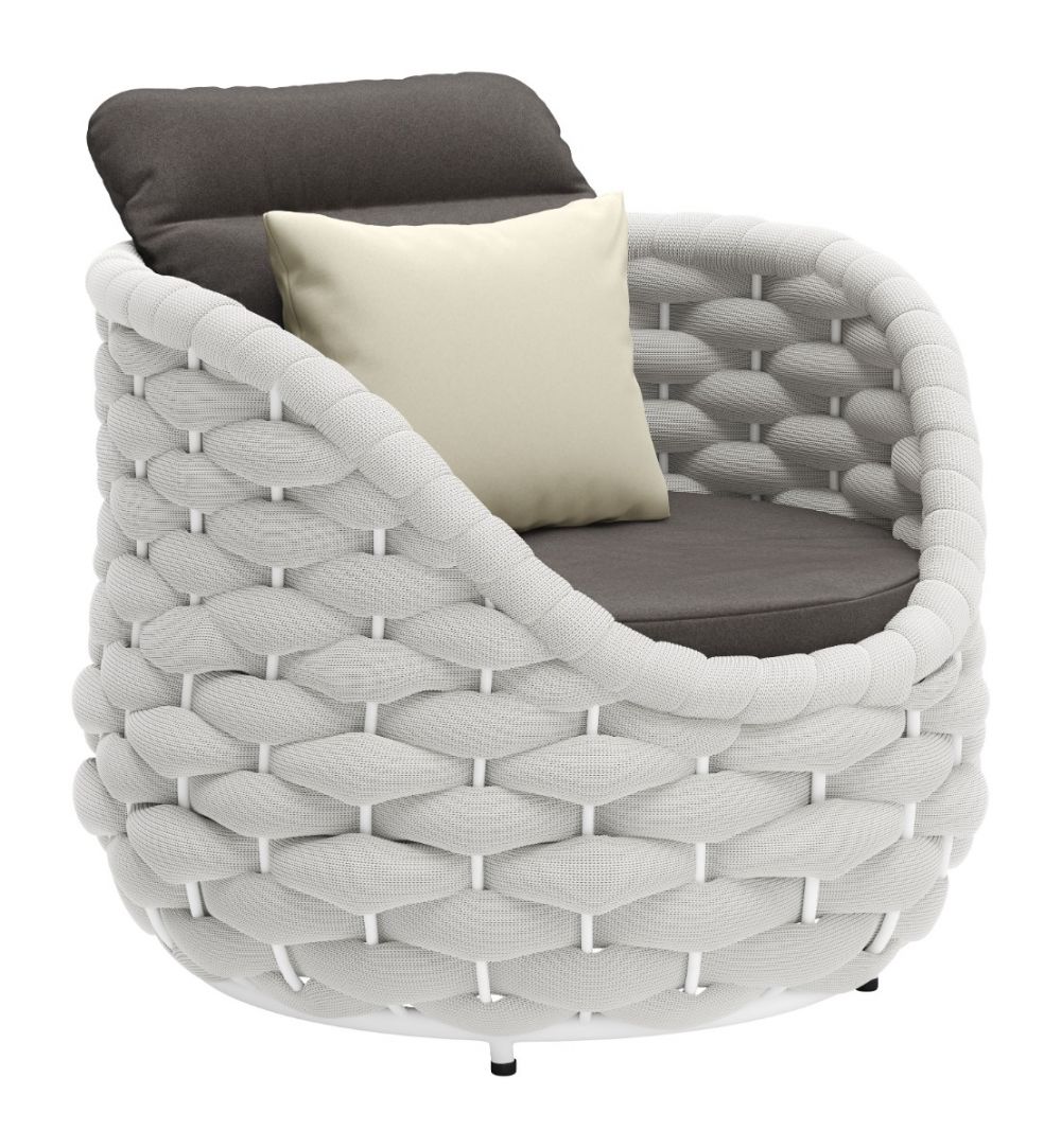 light grey outdoor accent chair