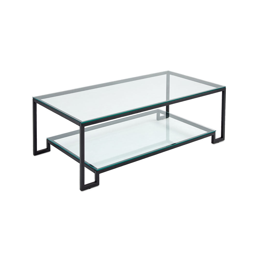 black glass coffee table