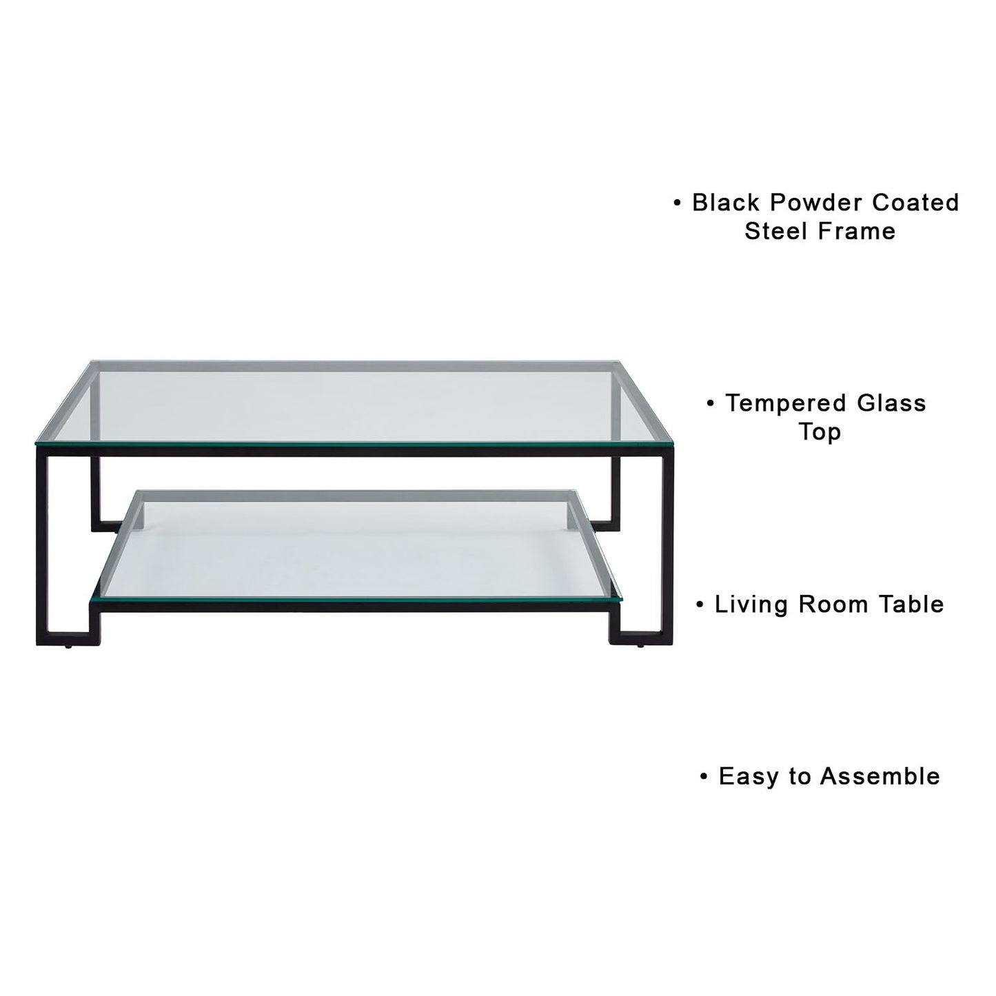 tempered glass coffee table