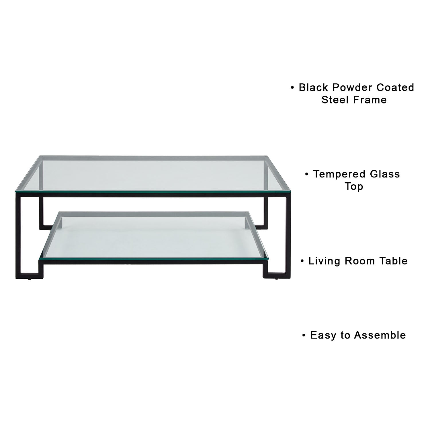 tempered glass coffee table