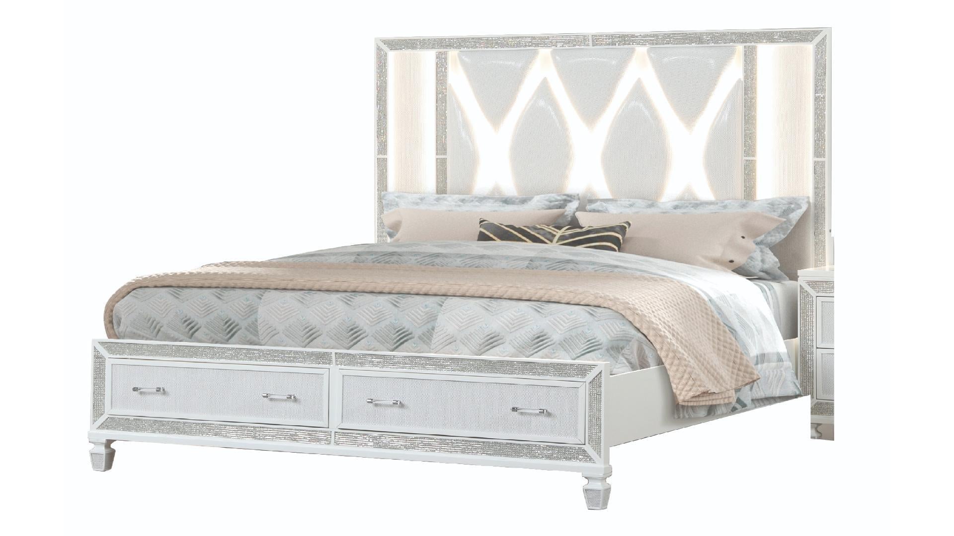 white single bed