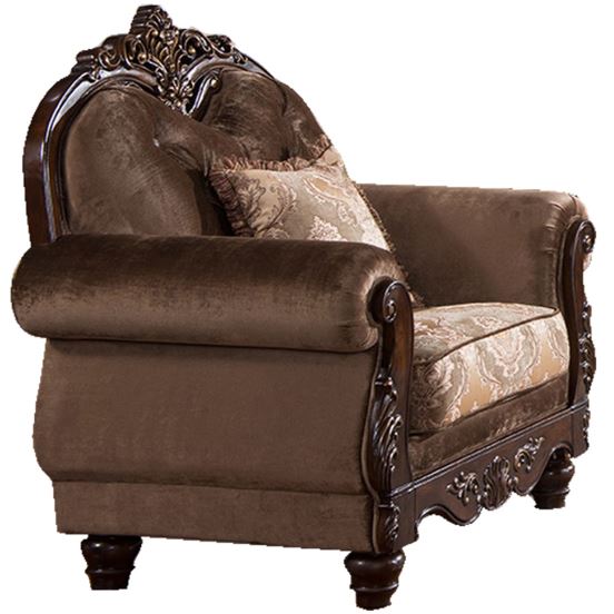 brown fabric premium sofa set