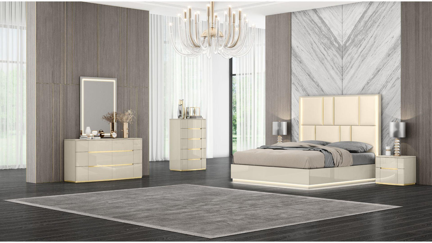 beige and golden bedroom set