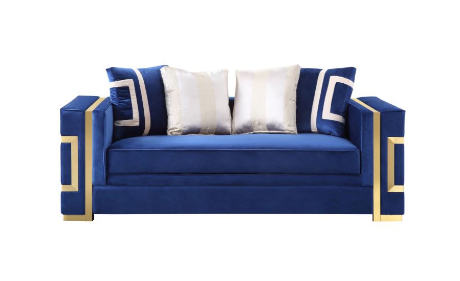 blue sofa set