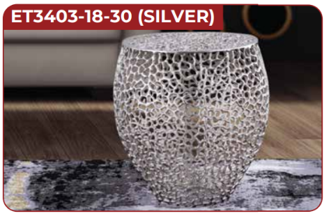 silver side table