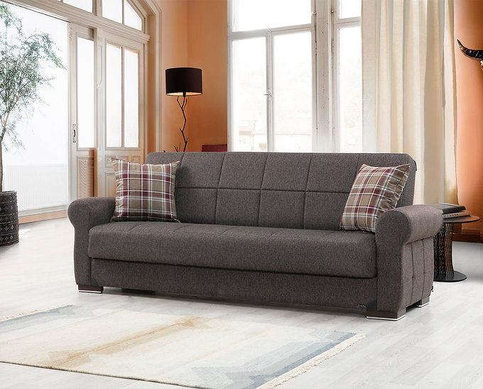 brown fabric sofa set