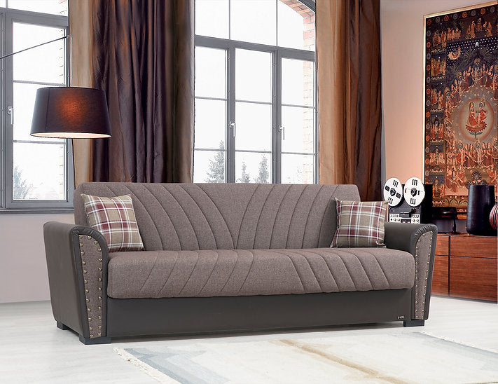 brown fabric sofa set