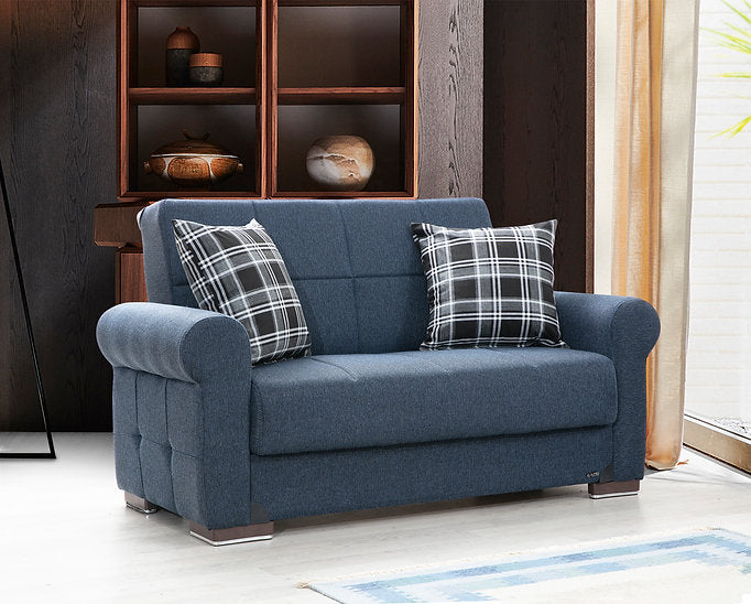 navy fabric sofa set