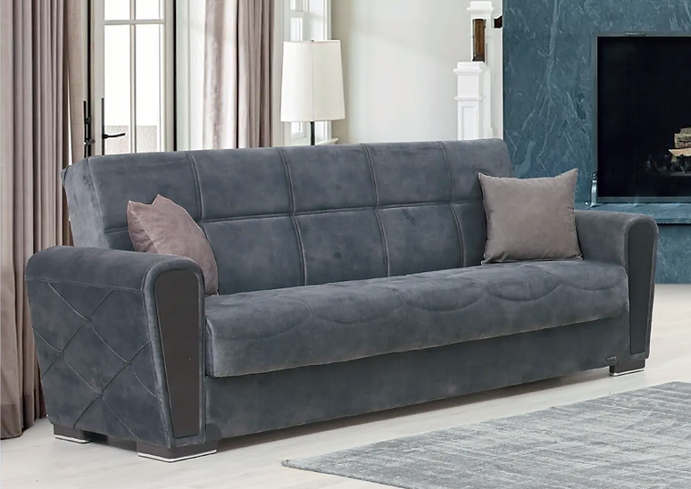 dark grey sofa set