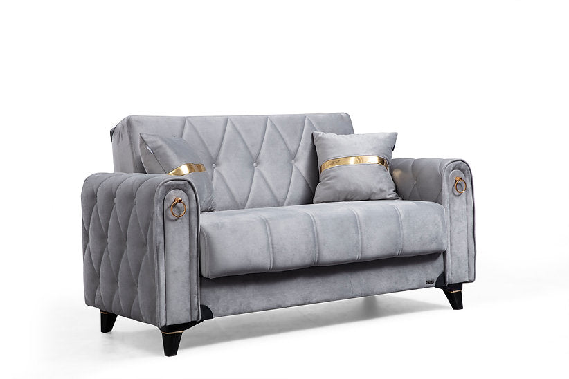 light grey fabric sofa set