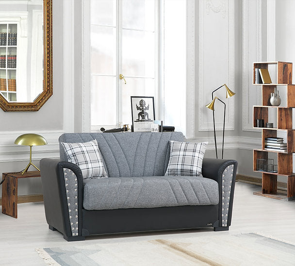 grey fabric sofa set