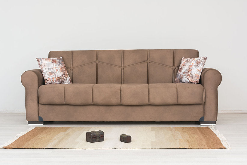 brown fabric sofa set