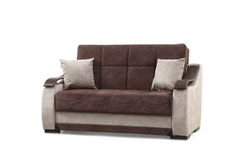 brown fabric sofa set