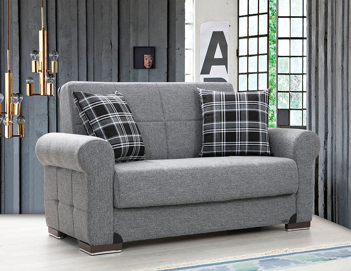 grey fabric sofa set