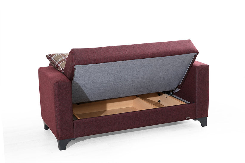 burgundy fabric sofa set