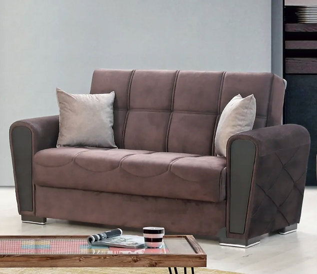 brown fabric sofa set