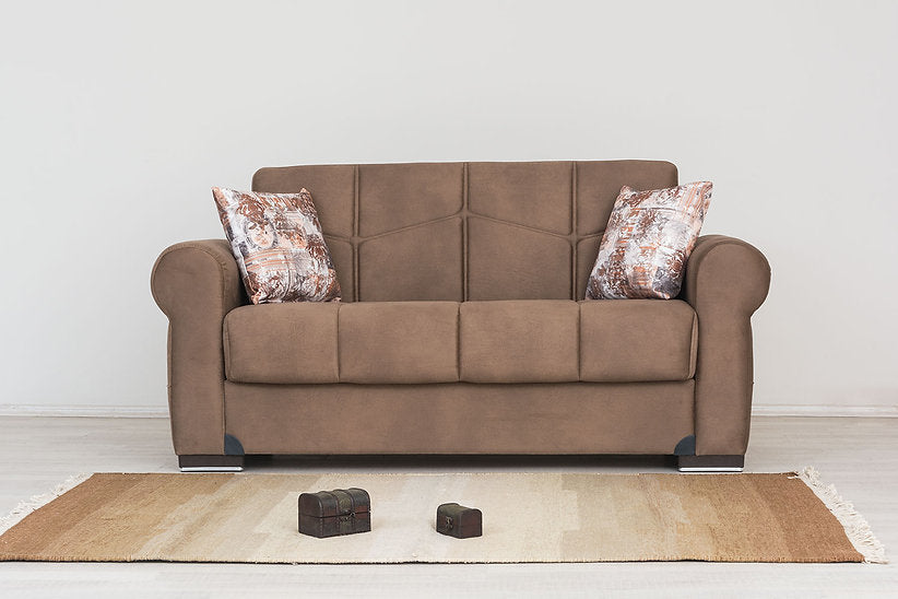 brown fabric sofa set