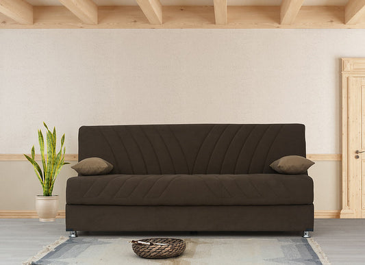 brown fabric sofa