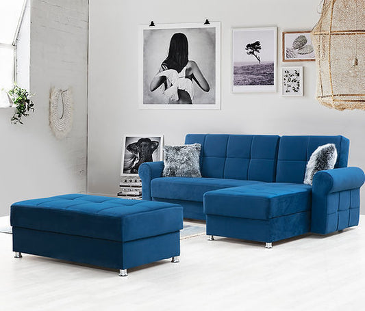 navy fabric sofa sectional