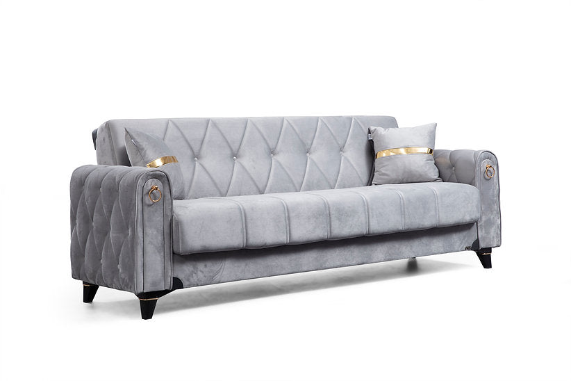 light grey fabric sofa set