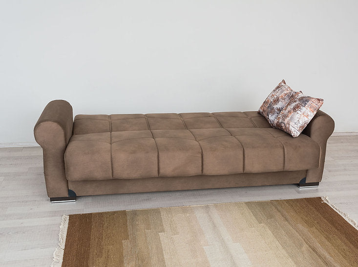 brown fabric sofa set