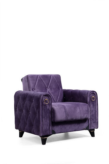 purple fabric sofa set